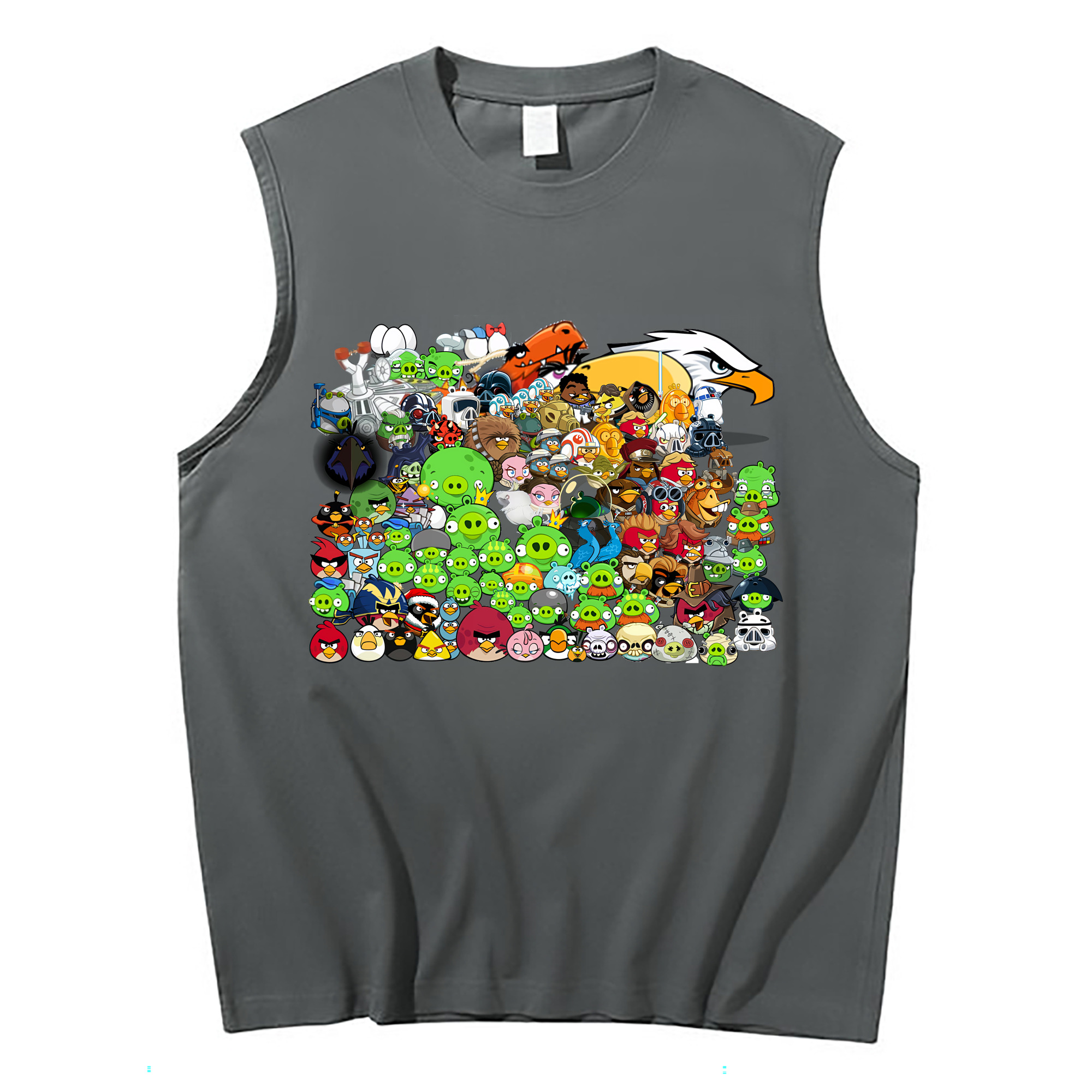 （画像用） Angry Birds アングリーバード コットン100％タンクトップ（フロントプリント）